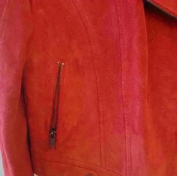 Vero Moda Suede Jacket. Beautiful Red. - Picture 6 of 12
